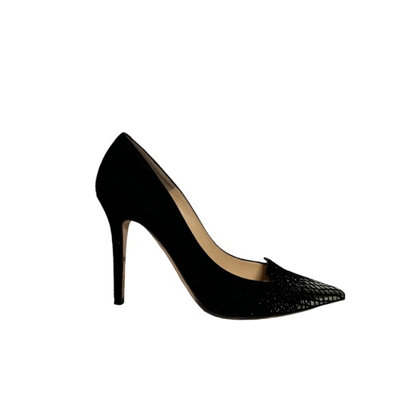 Jimmy CHOO | Black and silver suede pumps - Picture 1 of 4